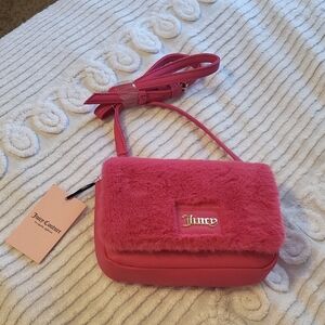 Juicy Couture Plush Pink Crossbody Bag NWT